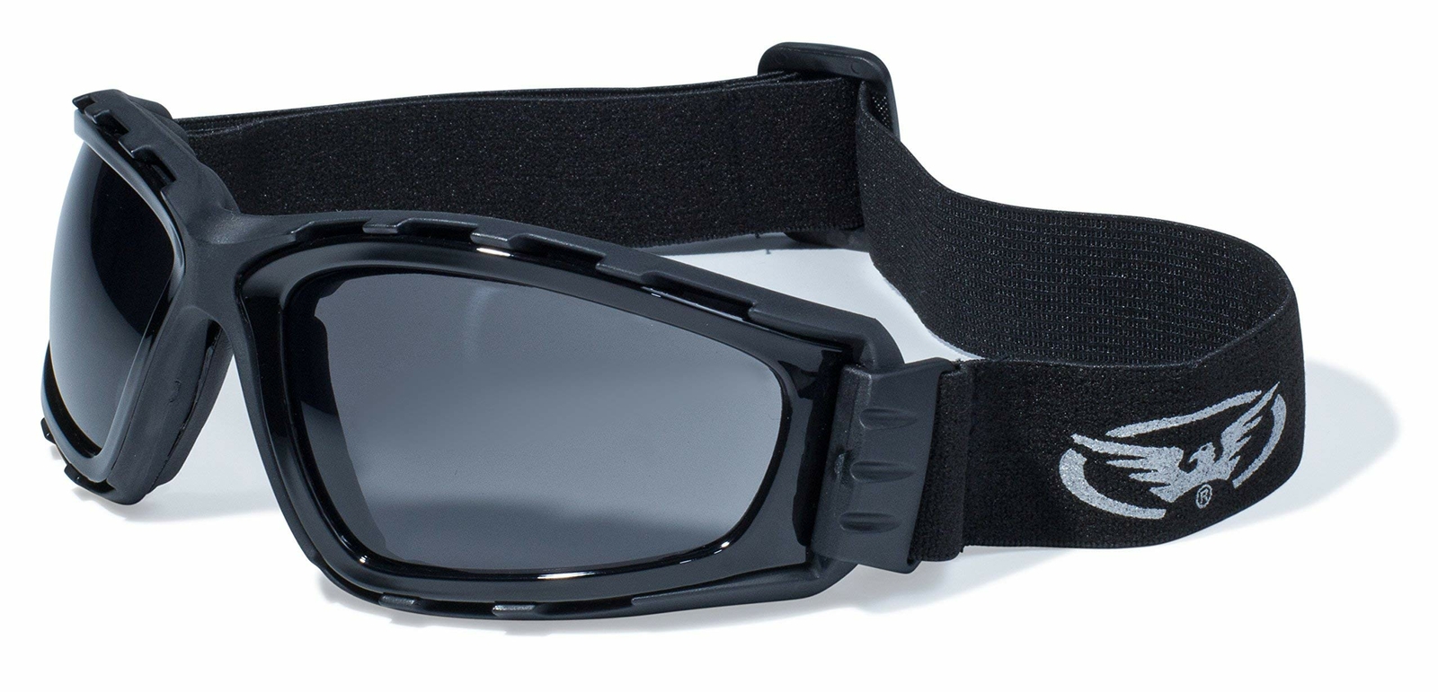Global Vision Trip Safety Motorcycle Goggles Black Frames Smoke Lens