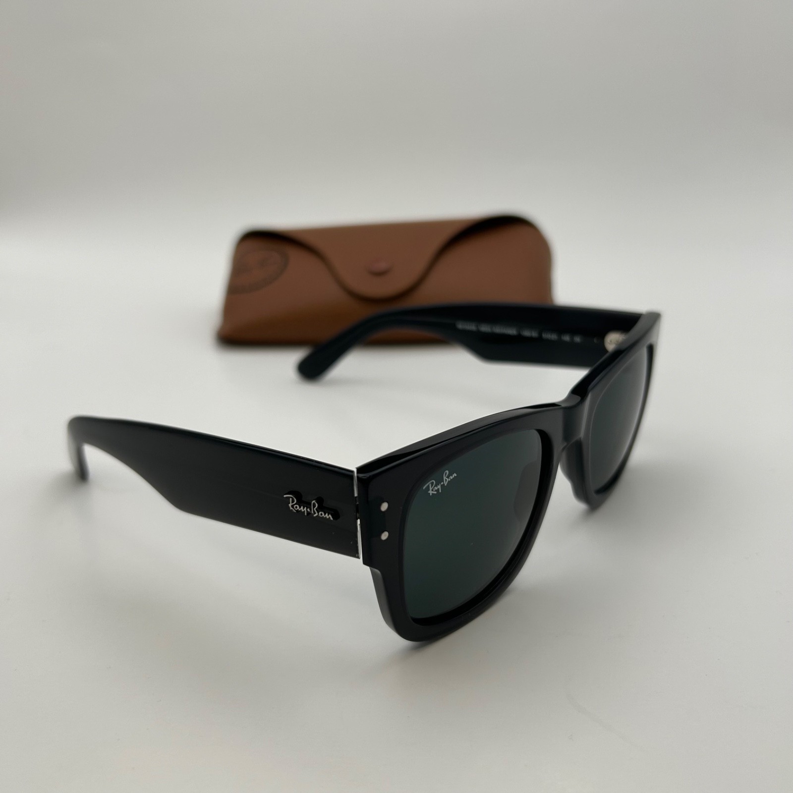 NEW Mega Wayfarer Ray-Ban RB0840S 901/31 51-21 Unisex Sunglasses – Black/Green