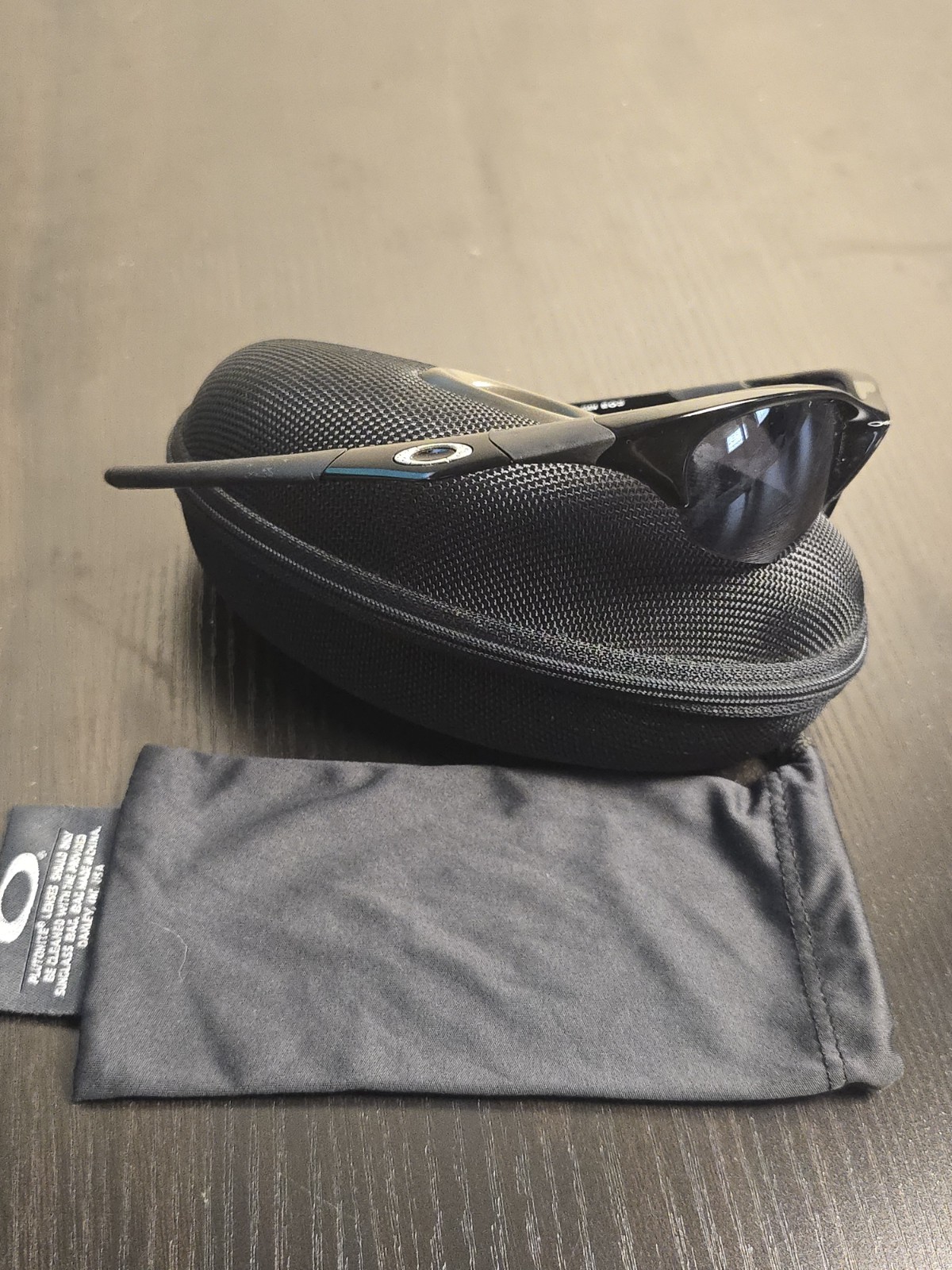 Vintage Oakley Half Jacket 1.0 Jet Black Iridium 03-614 Sunglasses USA W Case