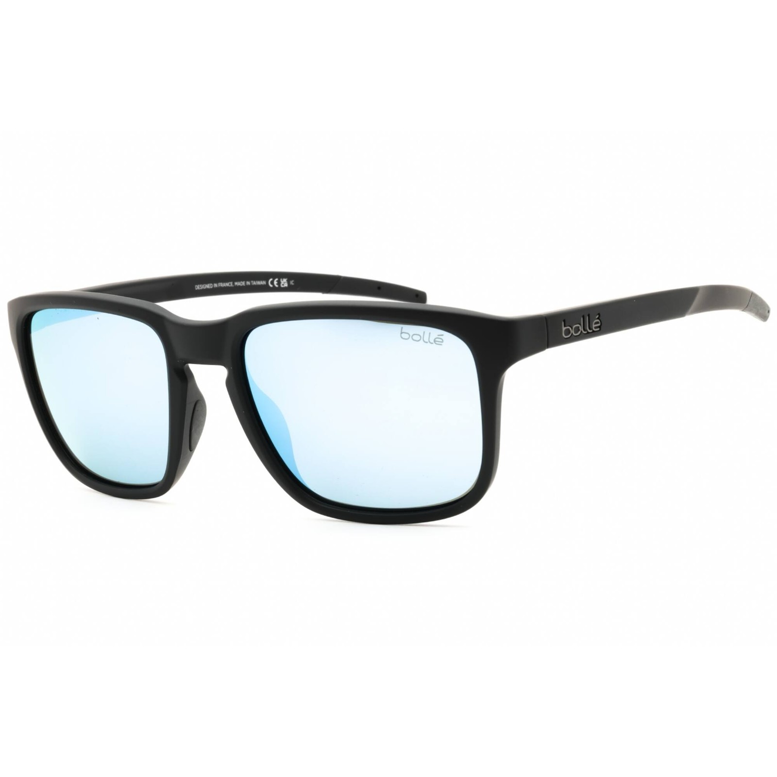 Bolle Men’s Sunglasses Black Matte Nylon Rectangular Shape Frame Score BS031008