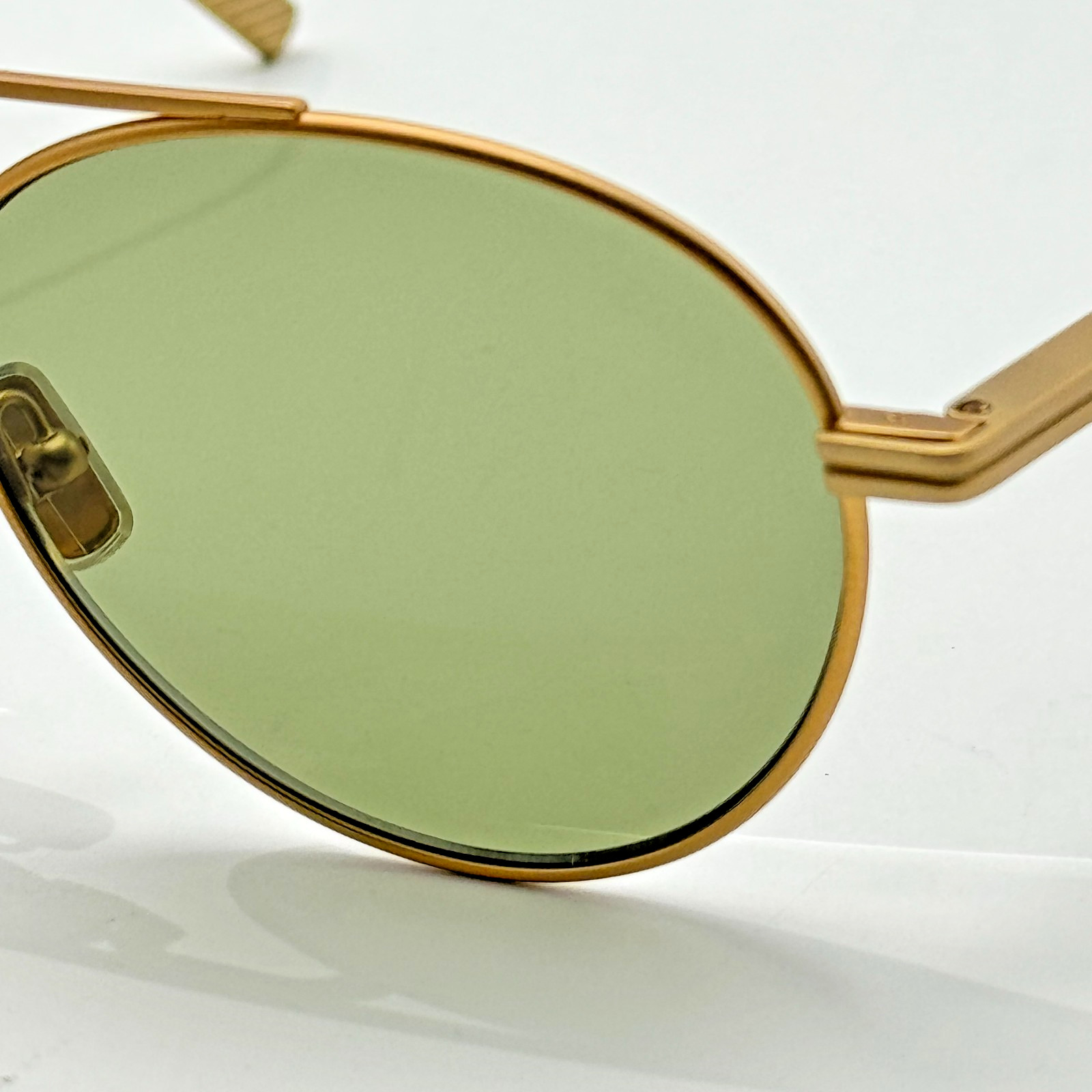 Ermenegildo Zegna Sunglasses EZ0288 35N Matte Bronze Pilot Frame Green Lens 55mm