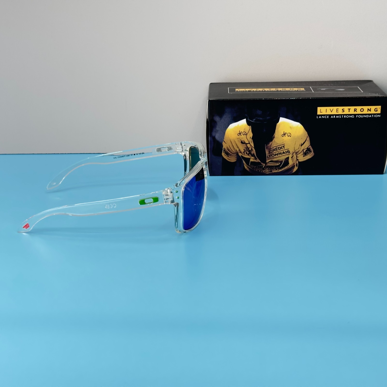 Oakley OO9487 Clear Frame Prizm Jade Polarized Sunglasses New w/ Box