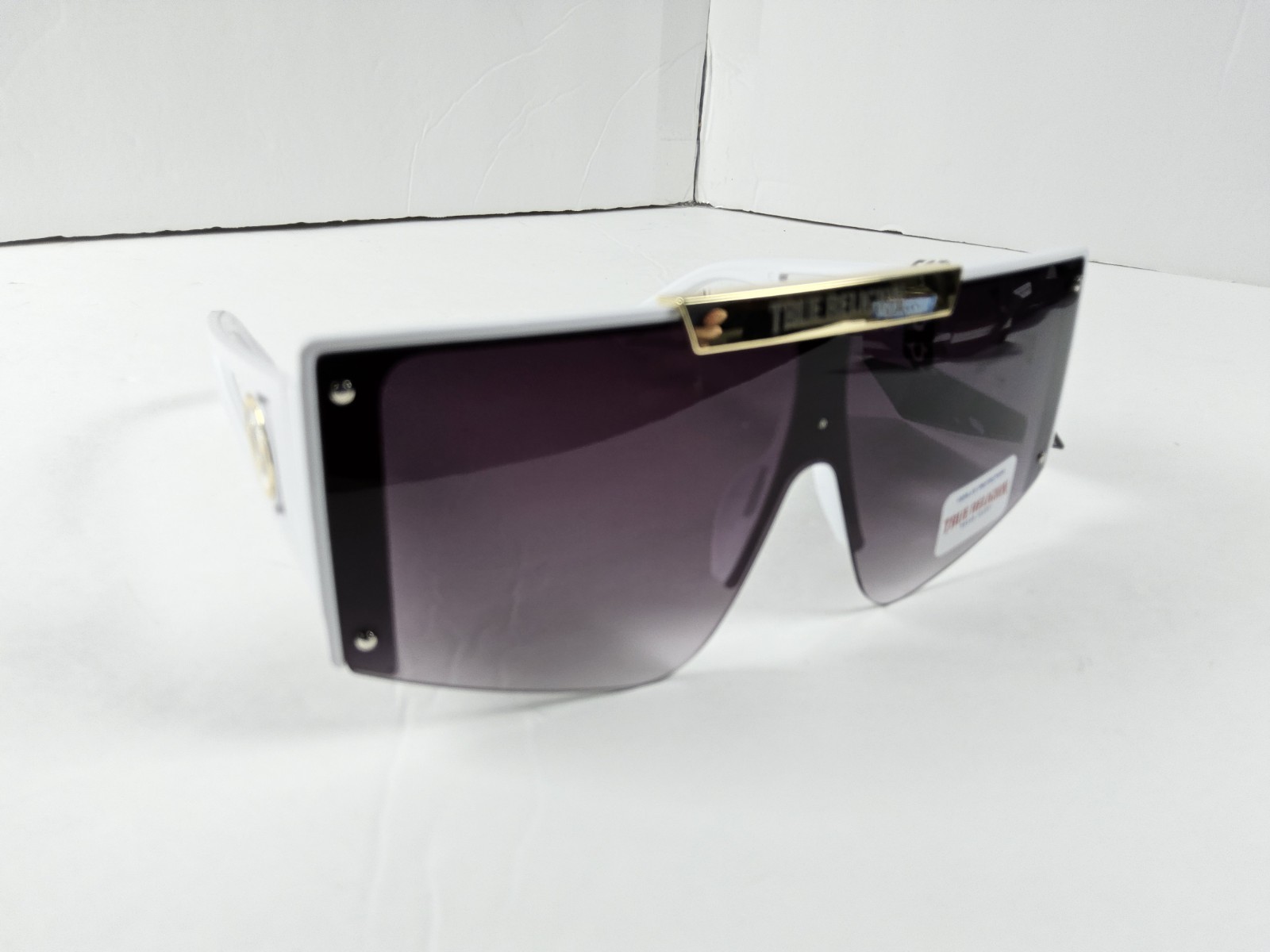 True Religion 100% UV Protection Shield Logo Sunglasses