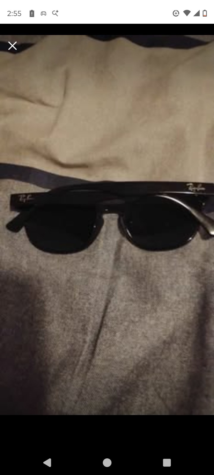 Ray-Ban Rb4420 Wayfarer Sunglasses Black Plastic Frame Tinted Lenses w/ Case
