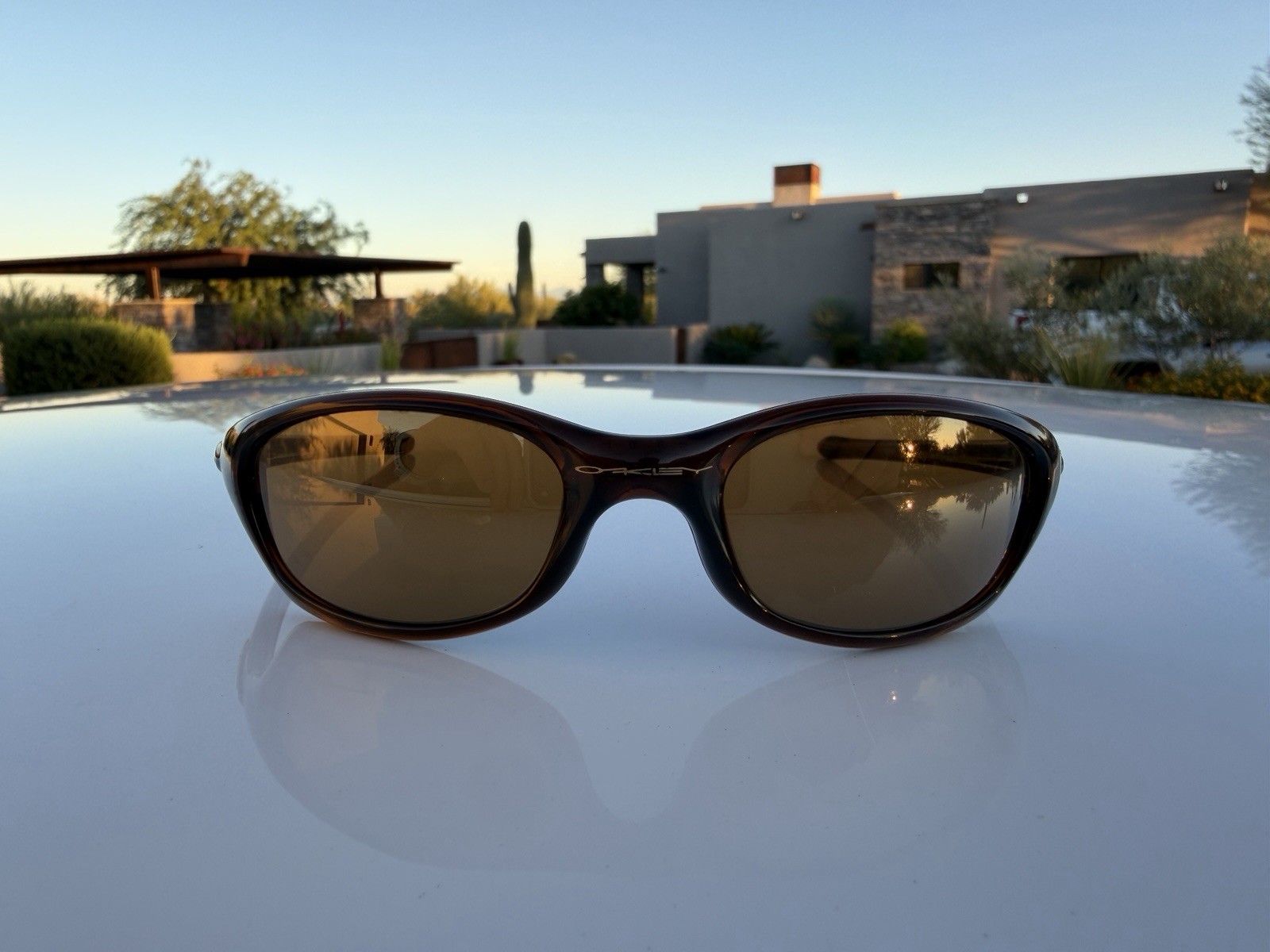 Vintage 1997 Oakley Fives 1.0 Rootbeer Silver Iridium Authentic Made in USA