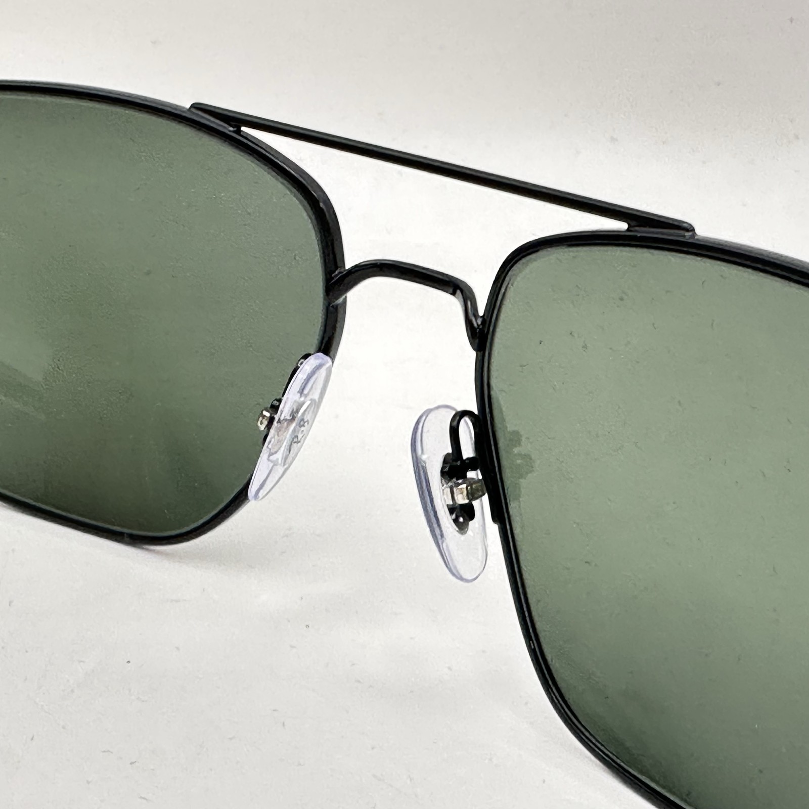 Ray Ban Mens Irregular Aviator Double Bridge Sunglasses RB3663 Blackl/Green