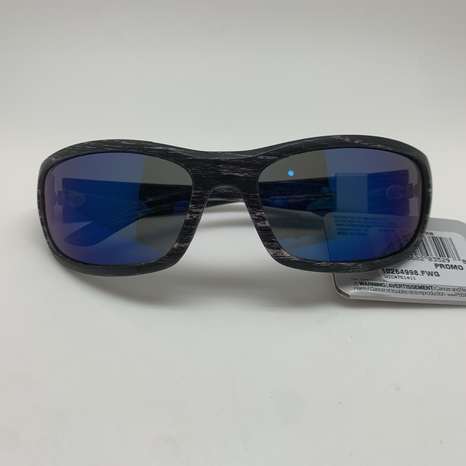 T45.3 WEST LOOP Sunglasses FG CM 21 03-P Gray Wood Grain Design POLARIZED Wrap