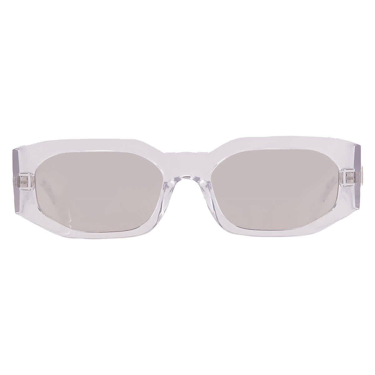 Versace Clear Mirror Silver Irregular Sunglasses VE4489U 148/8V 55