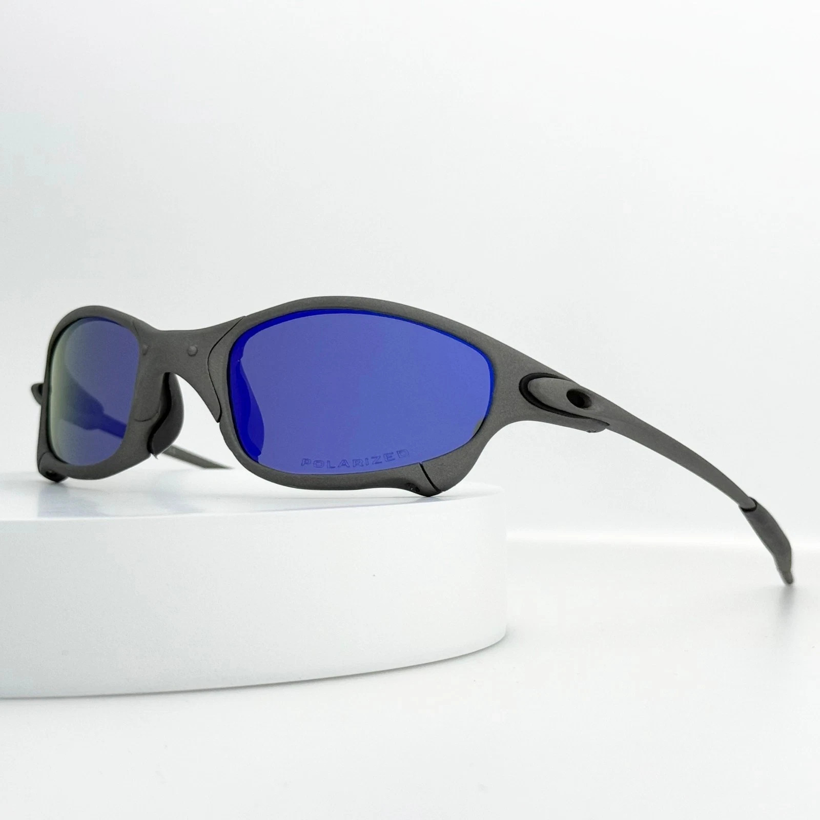 Oakley Juliet 1.0 X-Metal Sunglasses Dark Gray Frame Blue PolarizedIN BOX