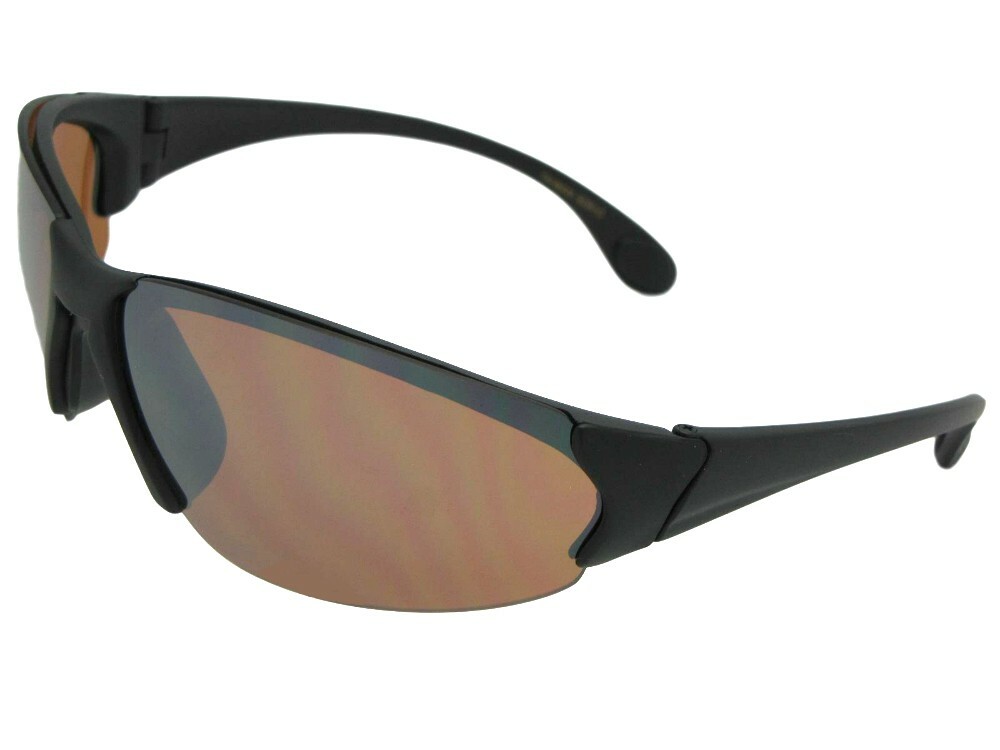 Casual Sport Large Wide Wrap Around Non Polarized Amber Sunglasses Style SR24