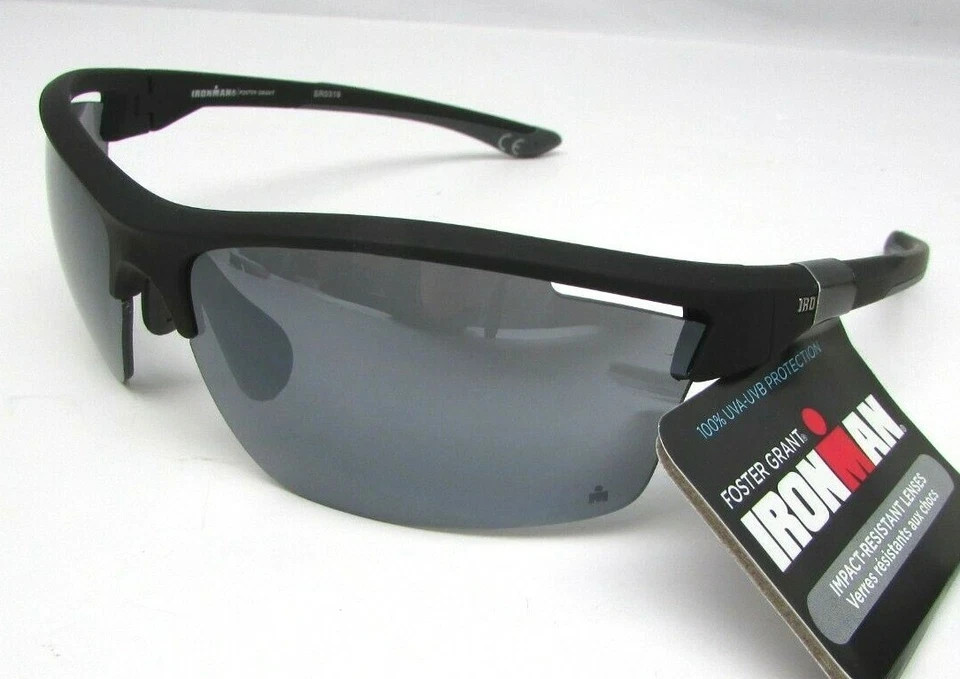 Foster Grant IronMan Course Blk 71 Sunglasses NEW 100% UV Impact resistant Lense