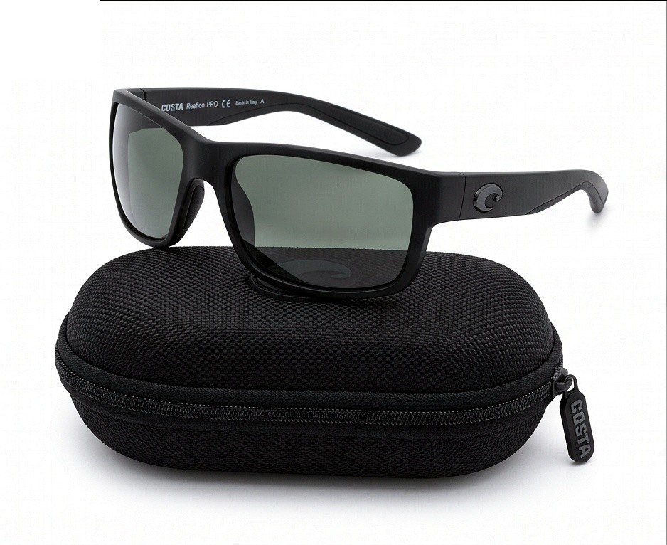 Costa Reefton PRO Sunglasses — Matte Black / Gray Silver Mirror 580G Glass
