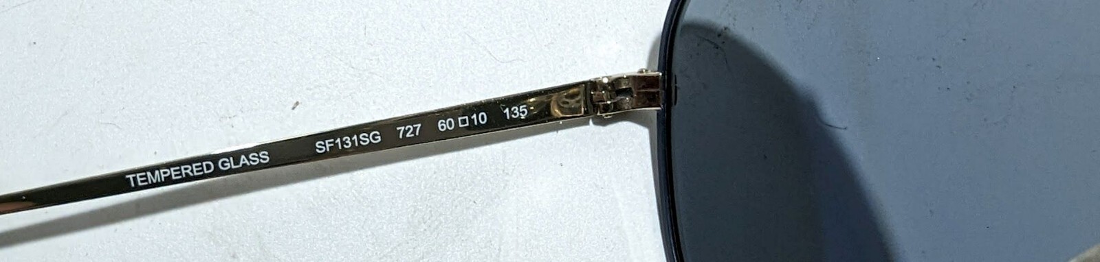Salvatore Ferragamo SF131SG Aviator Sunglasses Italian– Gold & Blue (Unisex) New