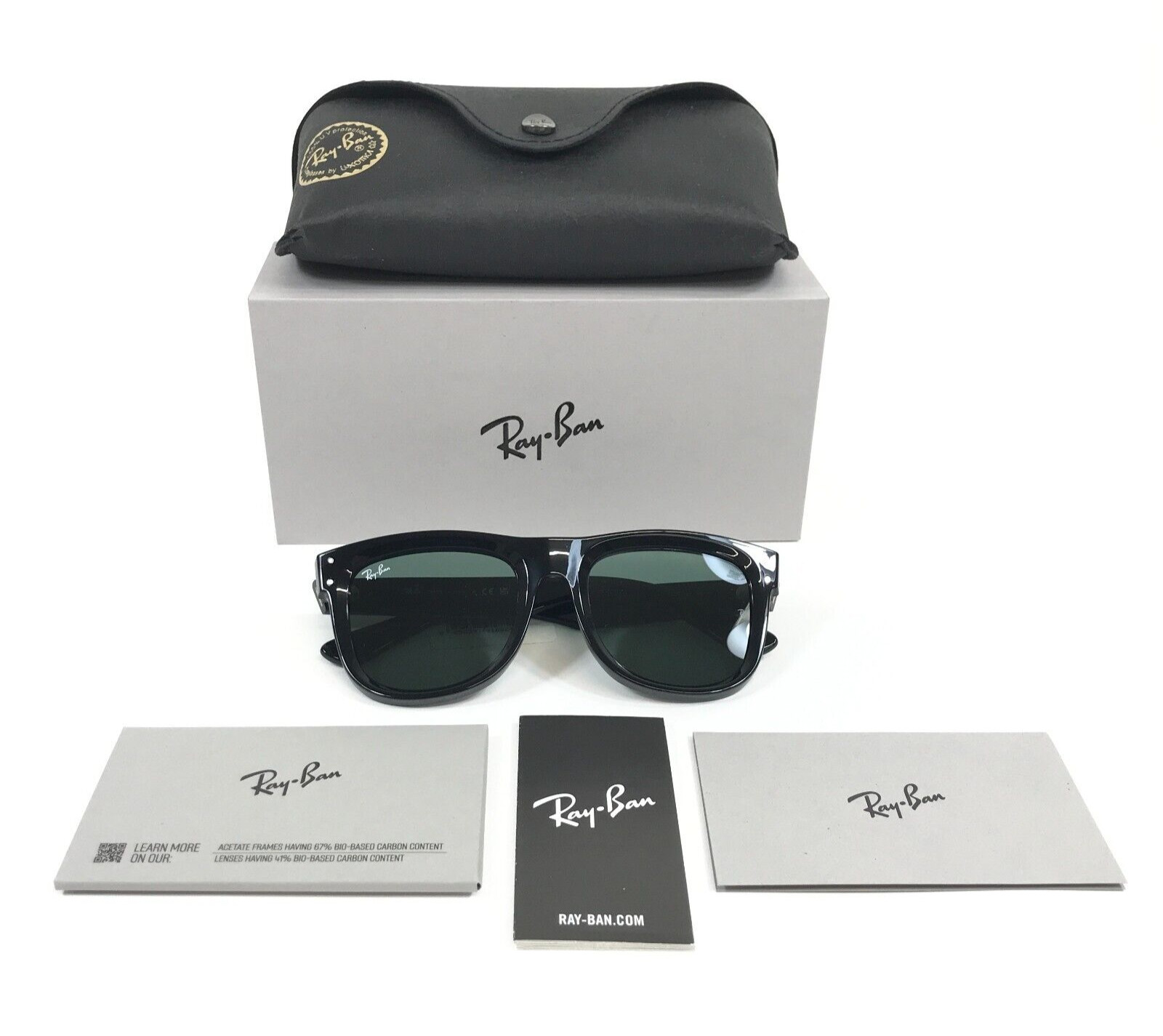 Ray-Ban Sunglasses Frames RBR0502S WAYFARER REVERSE 6677/VR Shiny Black w/ Green