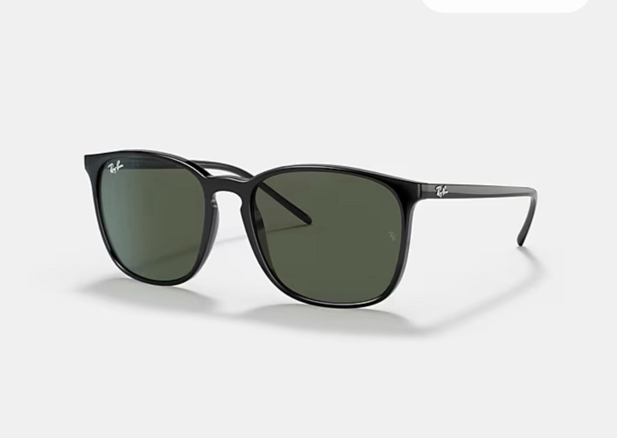 NEW Authentic Ray-Ban RB4387 601/71 Black Green Sunglasses 56-18-145 W/Box