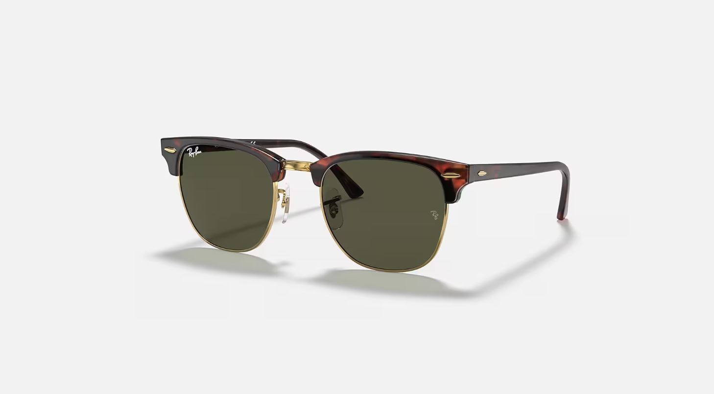 Ray-Ban Clubmaster Tortoise / G-15 Green 55mm Sunglasses RB3016 W0366 55-21