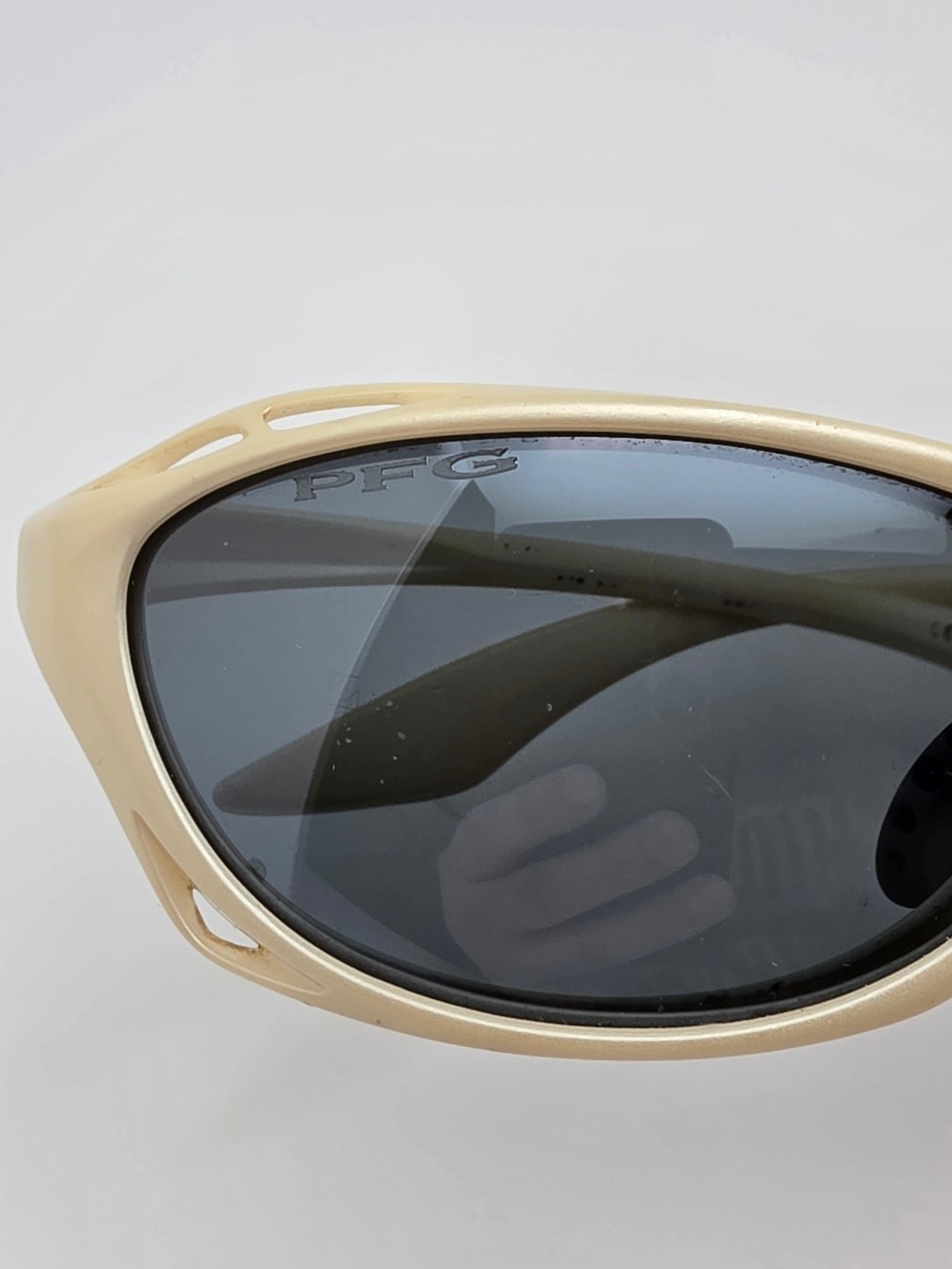 Columbia PFG Pacifica C04 Metallic White Frame Polarized Grey Lens Sunglasses