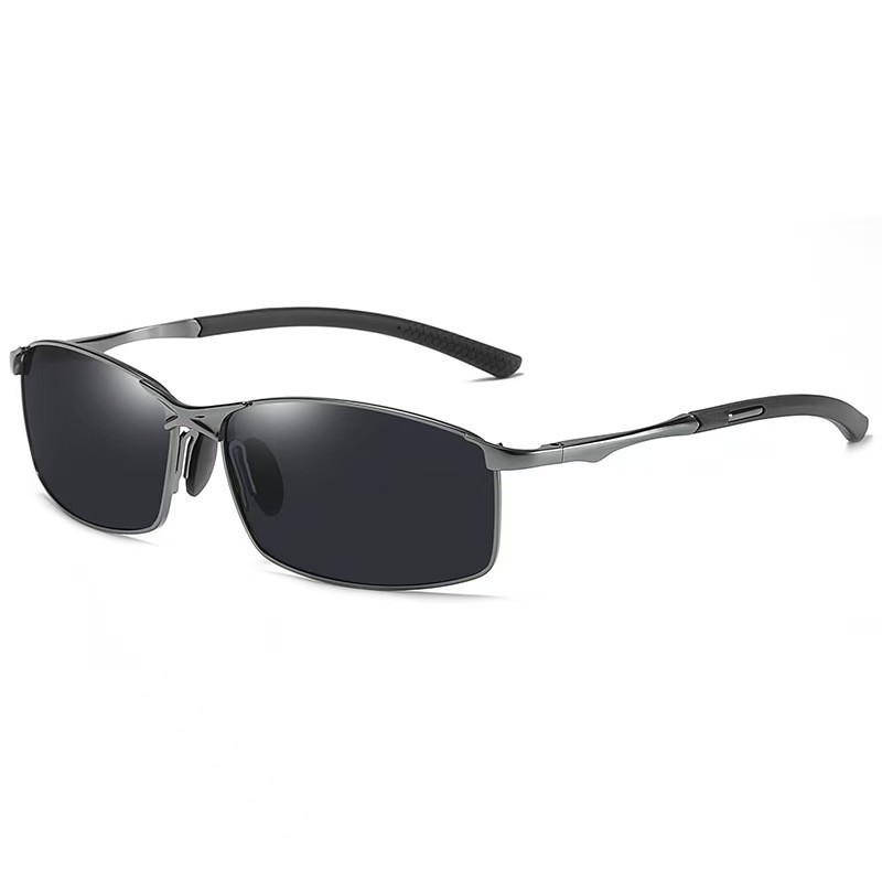 Men s Polarized Sunglasses UV400 Metal Frame Rectangle Driving Sports Glasses