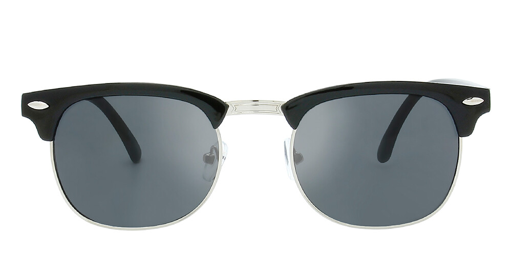 Retro Vintage Polarized Sunglasses Mens UV400 Half Metal Frame ClubSunglassesUSA