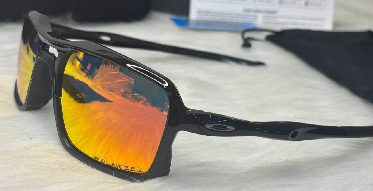 NWB Oakley Triggerman Sunglasses OO9314 Polished Black/Red Ruby Iridium Asian