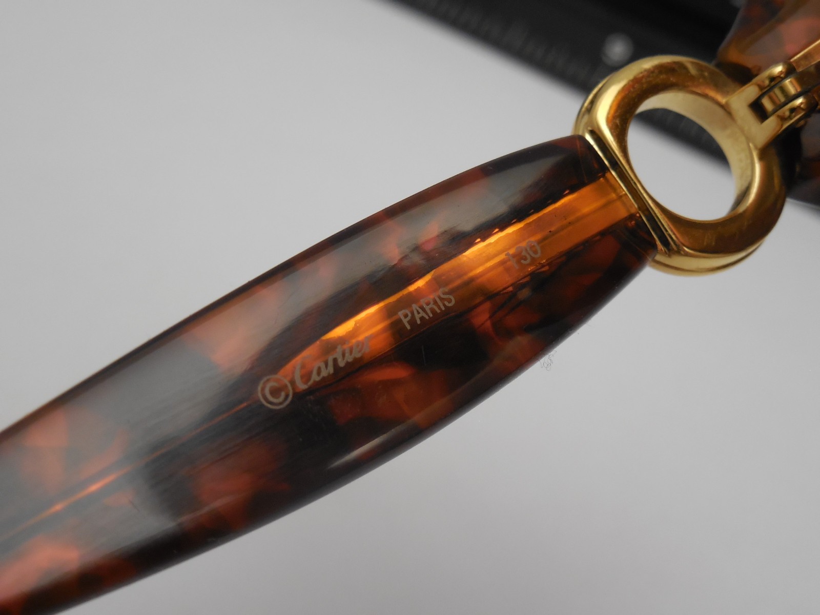 Cartier Paris Acetate plastic Tortoise Shell Oval Sunglasses eyewear frame 90’s
