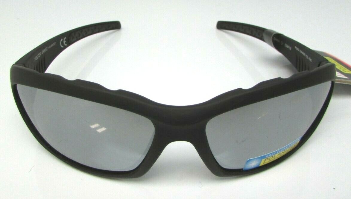 Foster Grant IronMan ROAD RUNNER Black Polarized Sunglasses NEW See Description