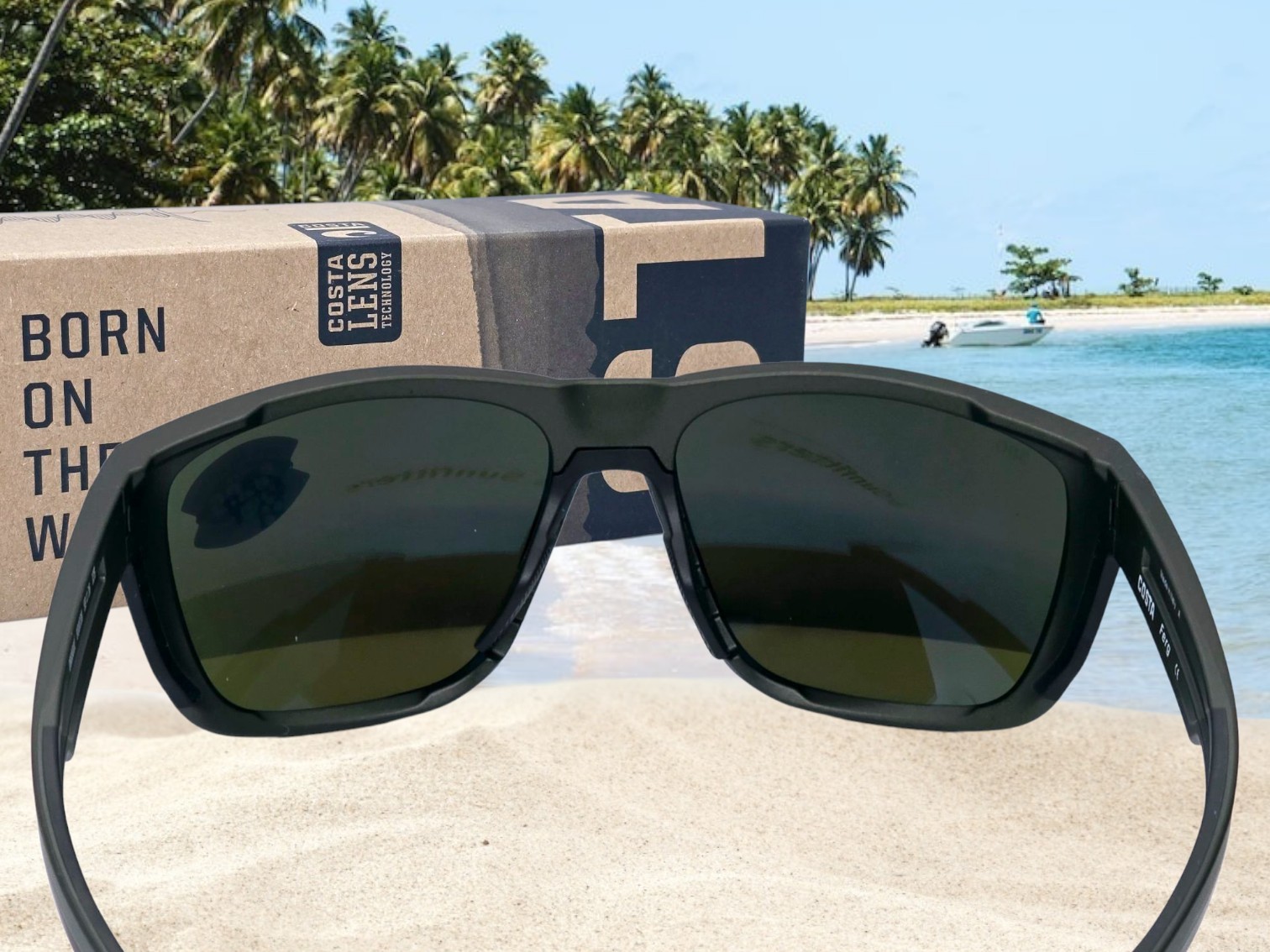 COSTA DEL MAR steel gray metallic/blue mirror FERG polarized 580G sunglasses NEW