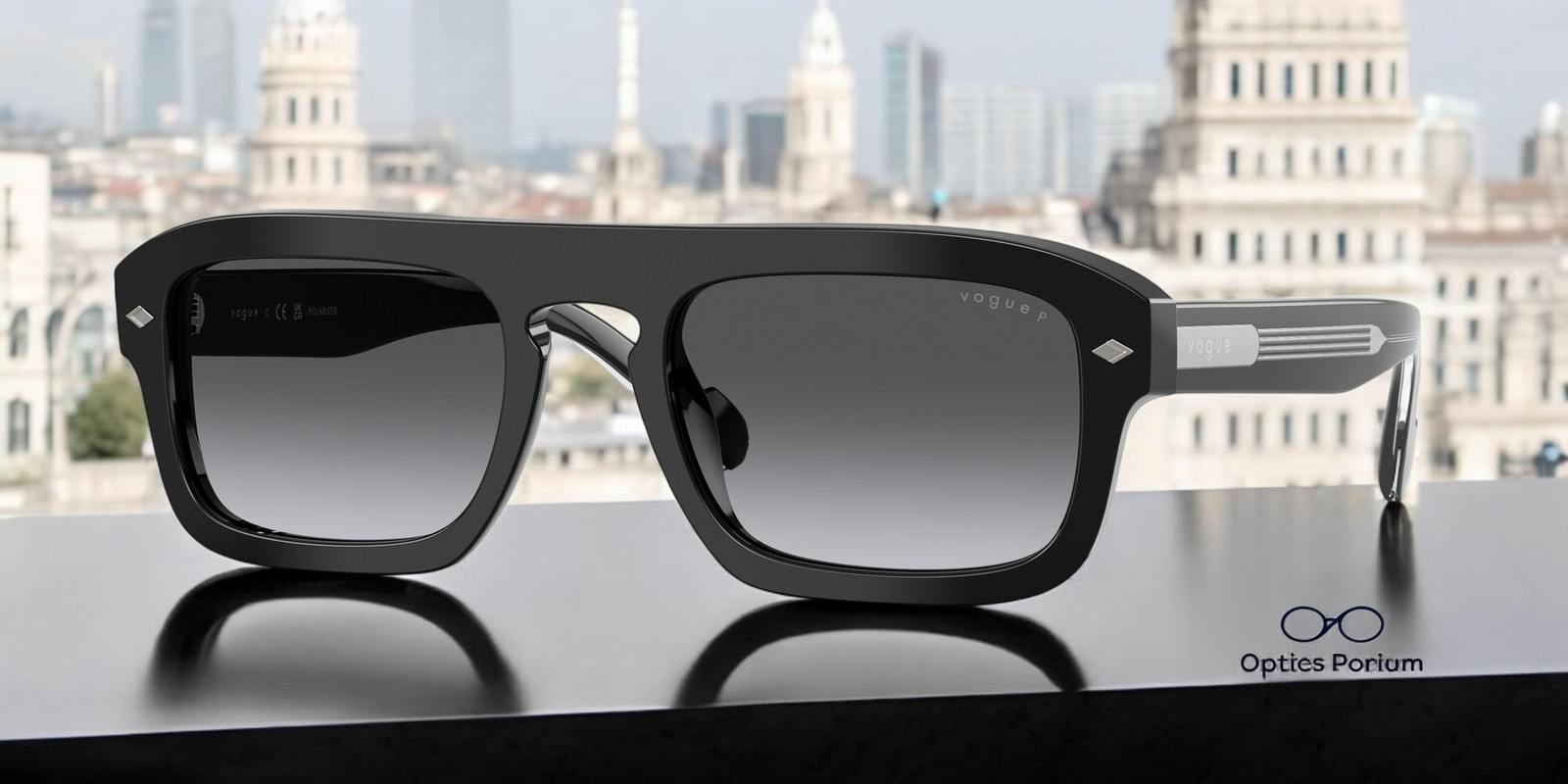 VOGUE VO5620S W44 T3 Black Gradient Grey Polar Polarized 53 mm Men’s Sunglasses