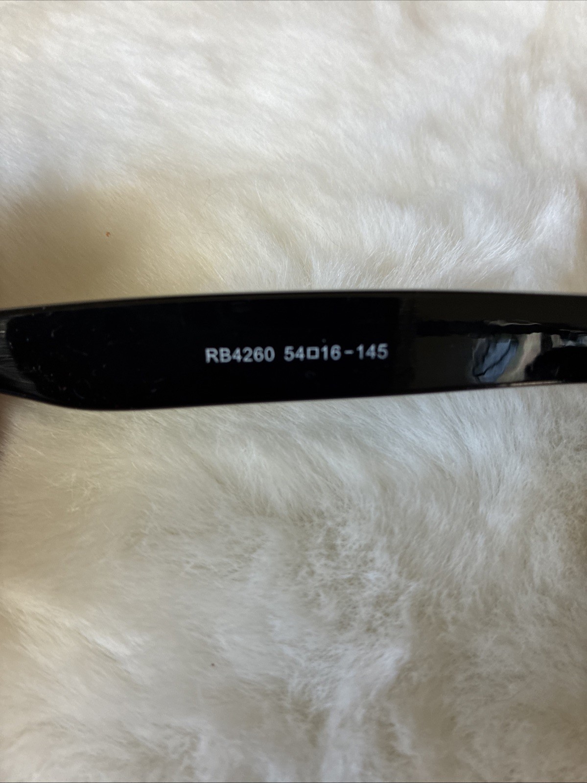 Ray-Ban RB 4260 Classic Wayfarer Sunglasses Black Frame Grey Lens Made In Italy
