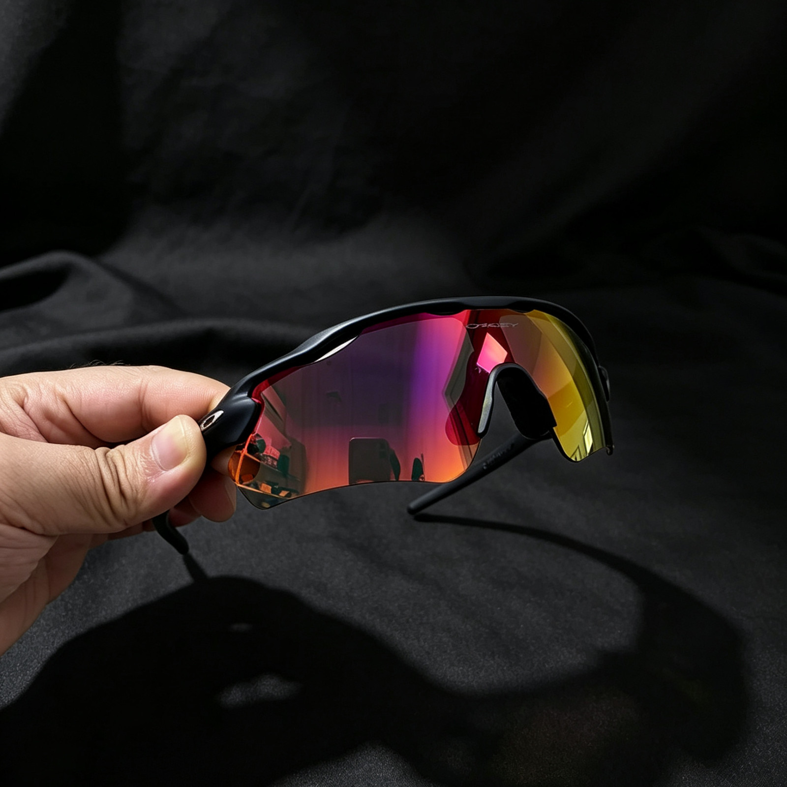 Oakley Radar EV Path OO9208 Sunglasses Black Frame Prizm Red Lenses Sports