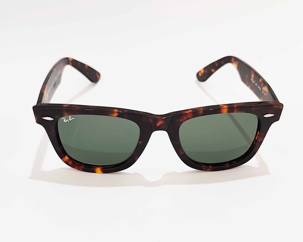 Ray-Ban RB2140 Original Wayfarer Classic Tortoise Frame Green Lenses 50mm Unisex