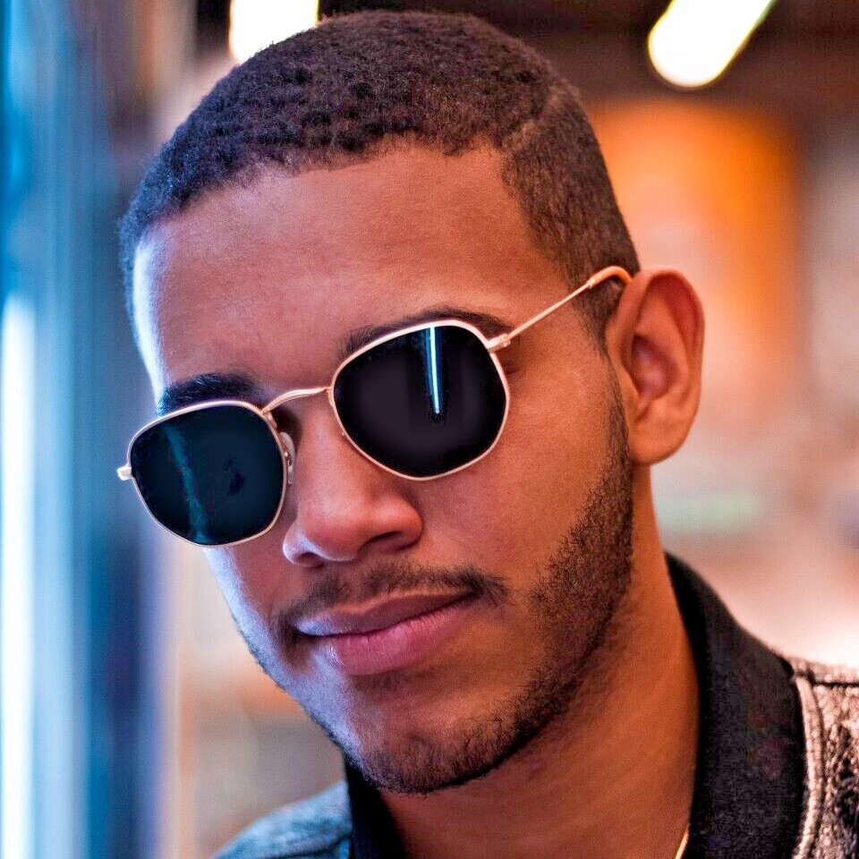 ShadyVEU Flat Lens Hexagonal Geometric Metal Wire Frame 80’s 90’s Sunglasses