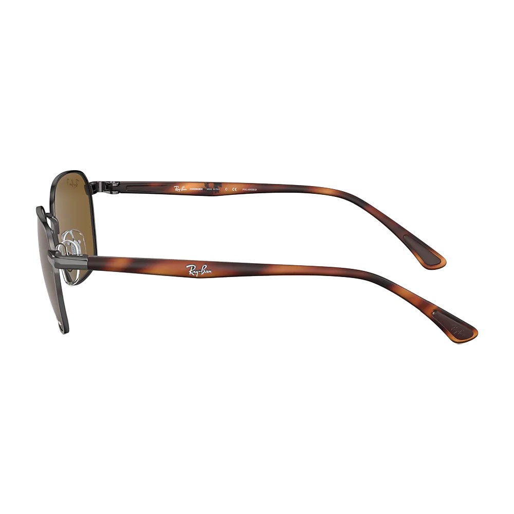 Ray-Ban RB3664CH Sunglasses Chromance Light Brown Frame w/ Polarized Brown Lenes