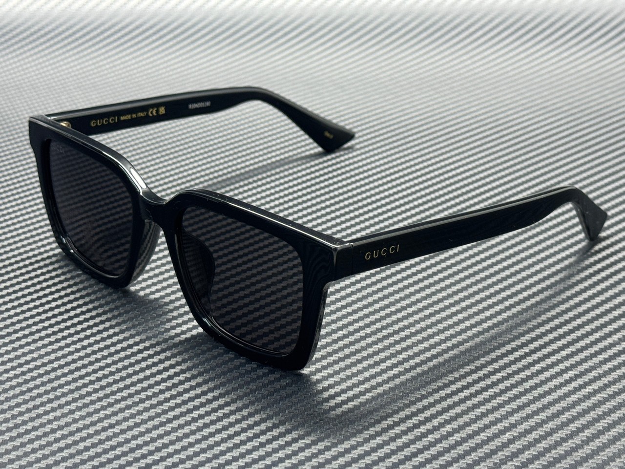 GUCCI GG1582SK 001 Black Grey Men’s Large 54 mm Sunglasses