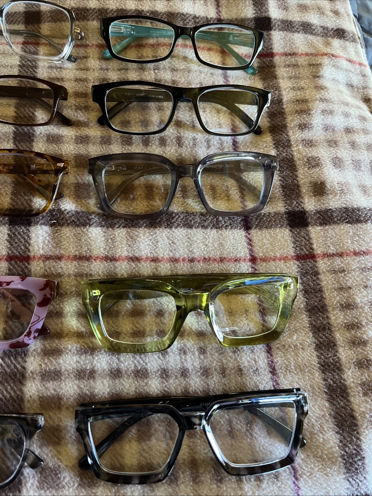 15 Pc Glasses Lot Eyeglasses Readers Tortoise Plastic Eyewear Frames Bundle