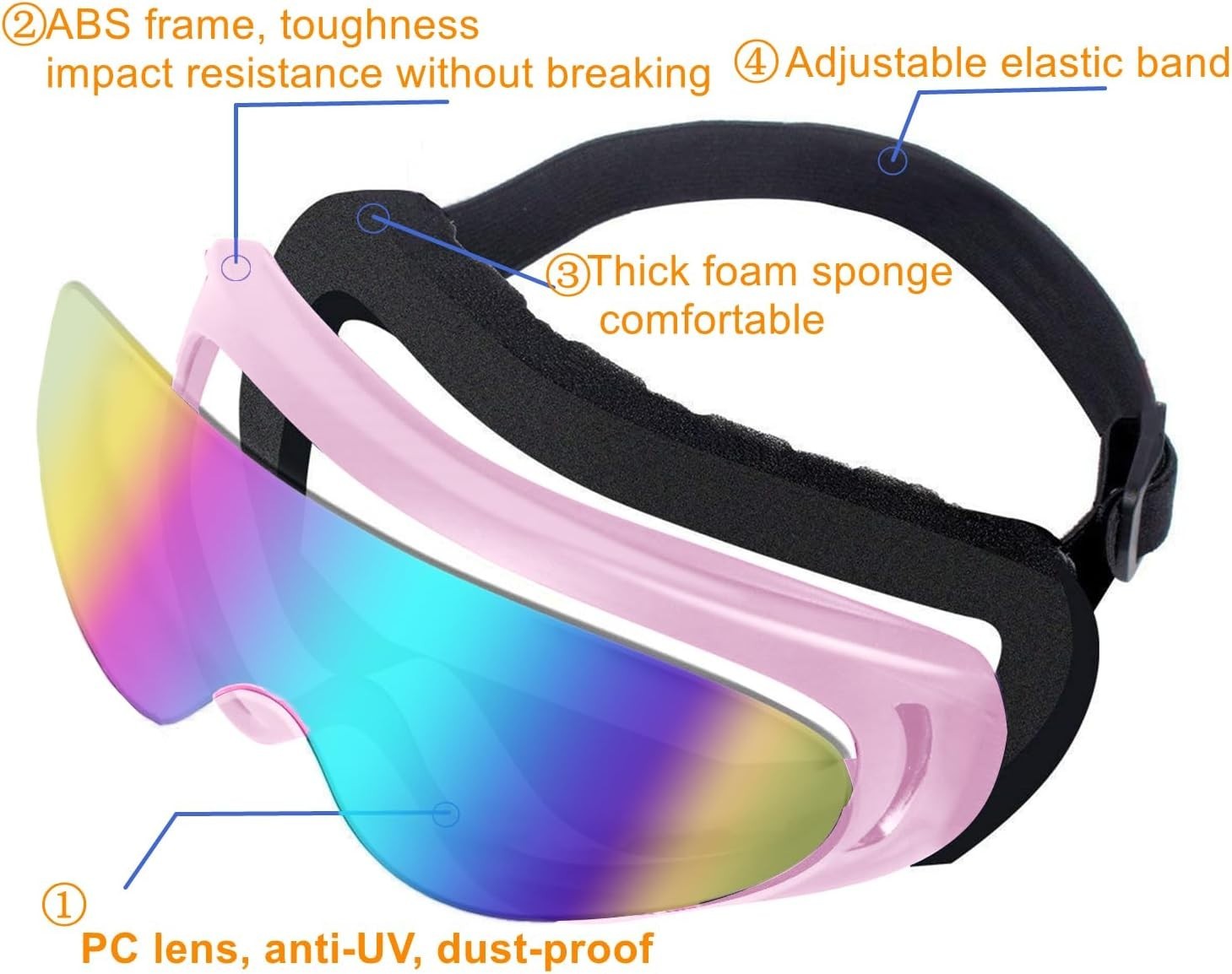 Motorcycle Goggles 2 Pack for Dirt Bike ATV Motocross Riding & Hiking