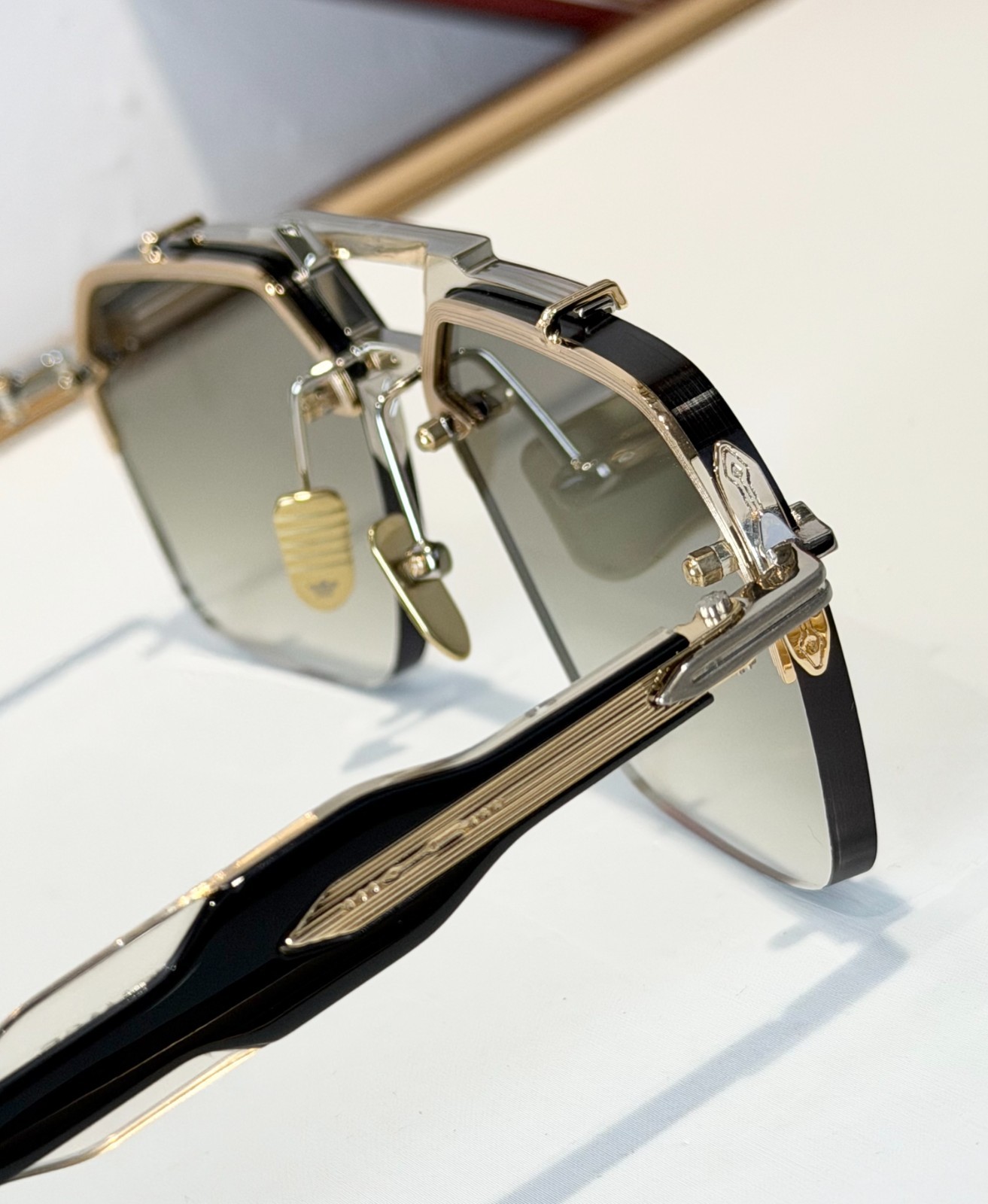 JACQUES MARIE MAGE Aviator Sunglasses JMM SILVERTON Handcrafted Frame 57-16-140