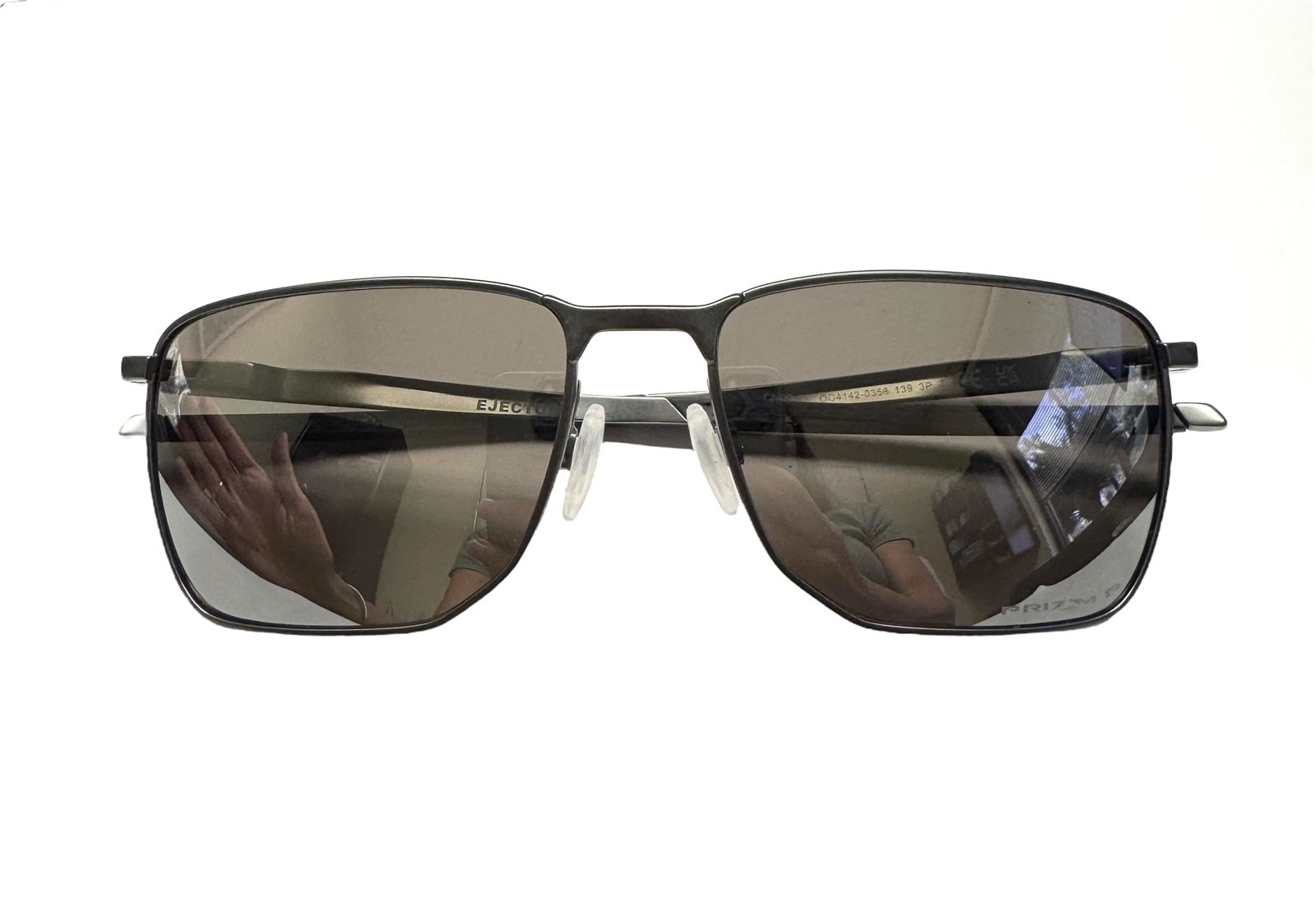 Oakley Ejector Sunglasses OO4142-0358 Carbon Prizm Black Polarized w/pouch