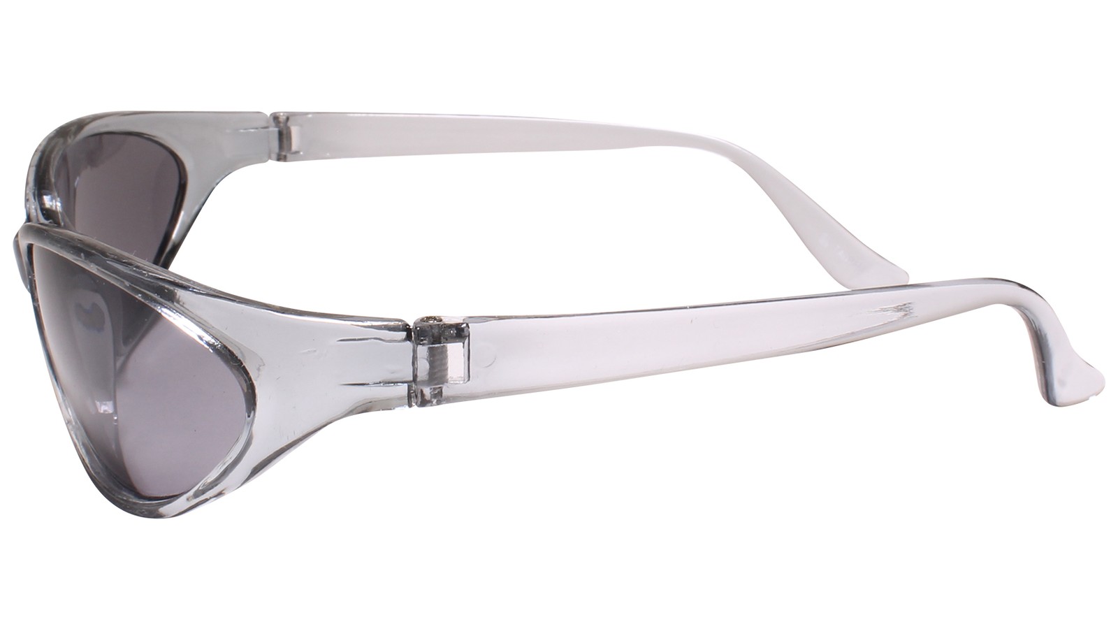 Lightweight Low Profile Cycling Running Wrap Sport Transparent Gray Sunglasses