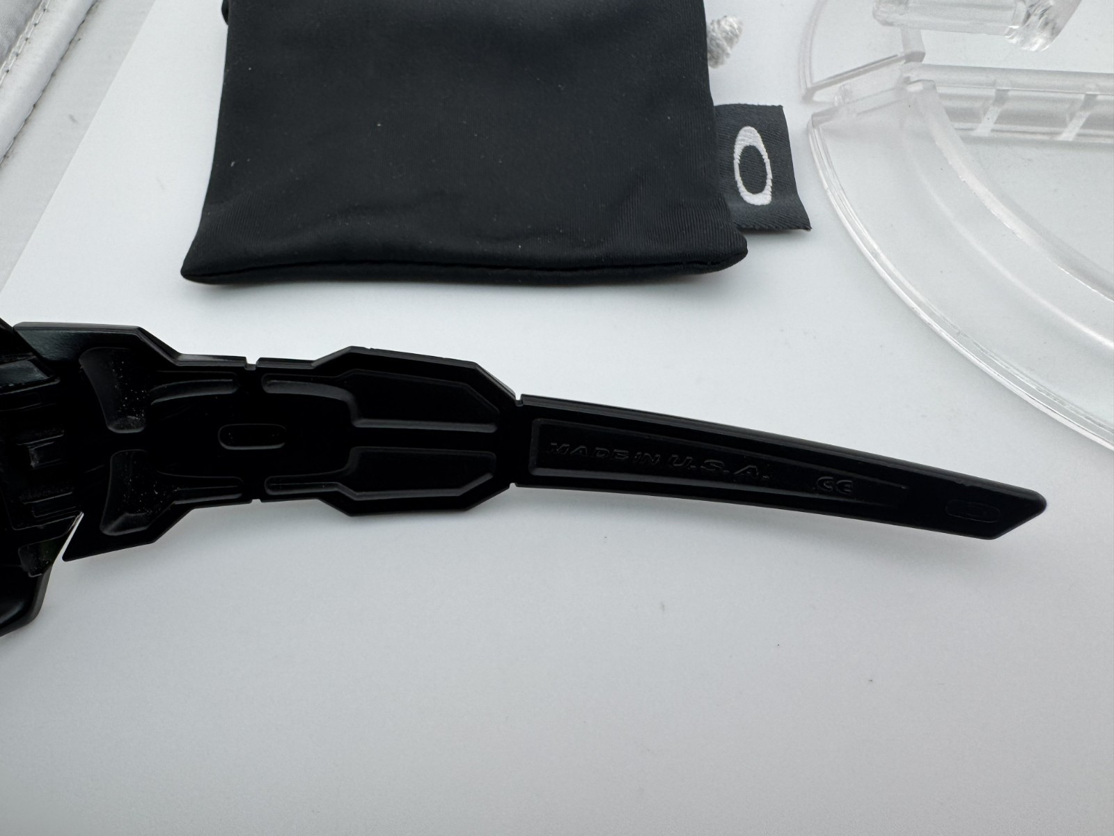 OAKLEY OIL RIG MATTE BLACK W/ SILVER AFTERMARKET POLARIZED SUNGLASSES 03-464 9