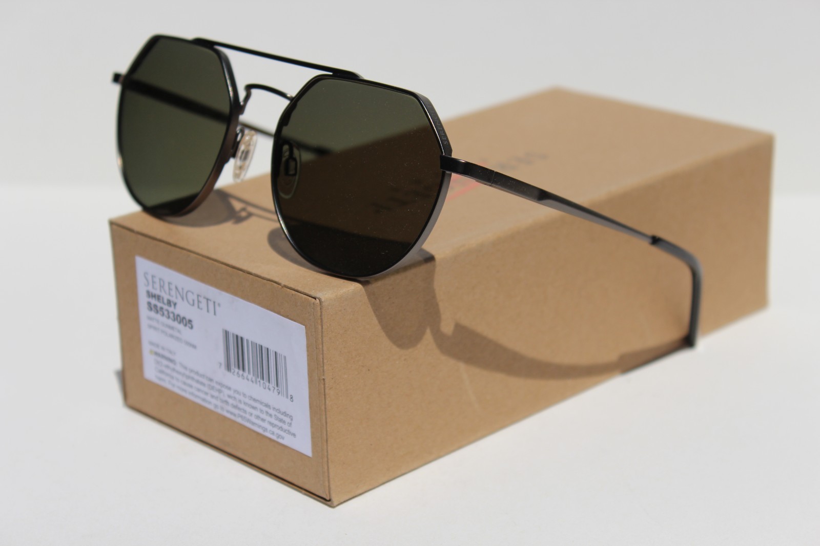 SERENGETI Shelby POLARIZED Sunglasses Matte Gunmetal/Spirit 555nm SS533005 NEW