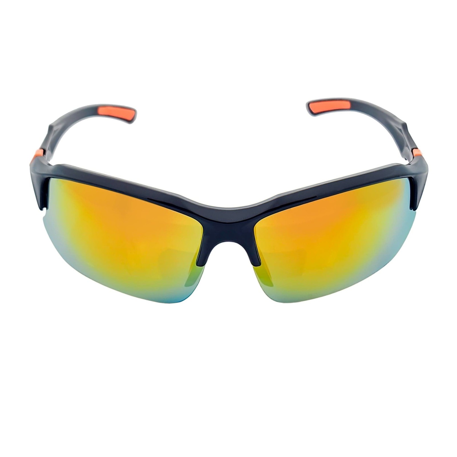 PACIFIC – Polarized Rimless Half Frame Sports Wraparound Sunglasses Gloss Black