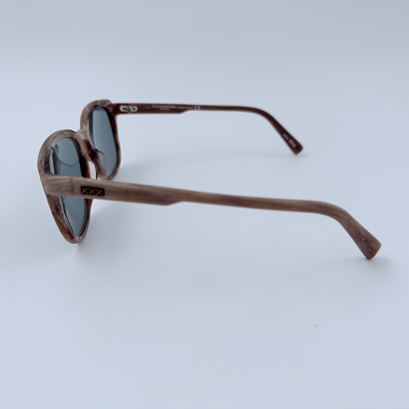 NEW Ermenegildo Zegna Couture ZC0028 47V Sunglasses Wood Grain Men’s Italy
