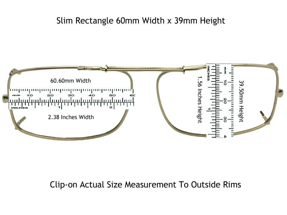 Slim Rectangle Non Polarized Yellow Clip-on Sunglasses
