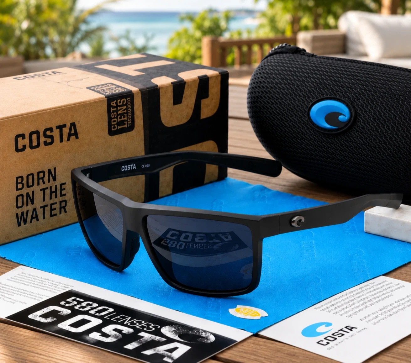 Costa Del Mar Rinconcito Matte Black /Gray Mirror Polarized Sunglasses 580p