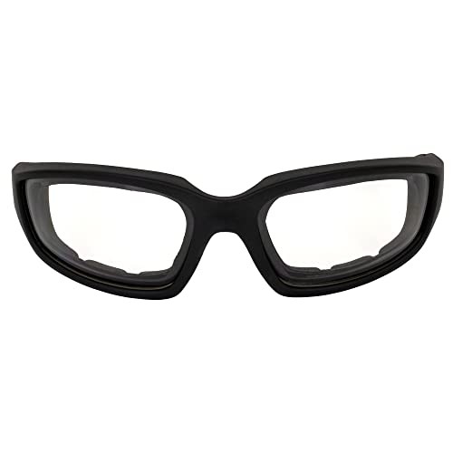 3 Pairs of Kickback Black Foam Padded Motorcycle Riding Sunglasses 1 Clear