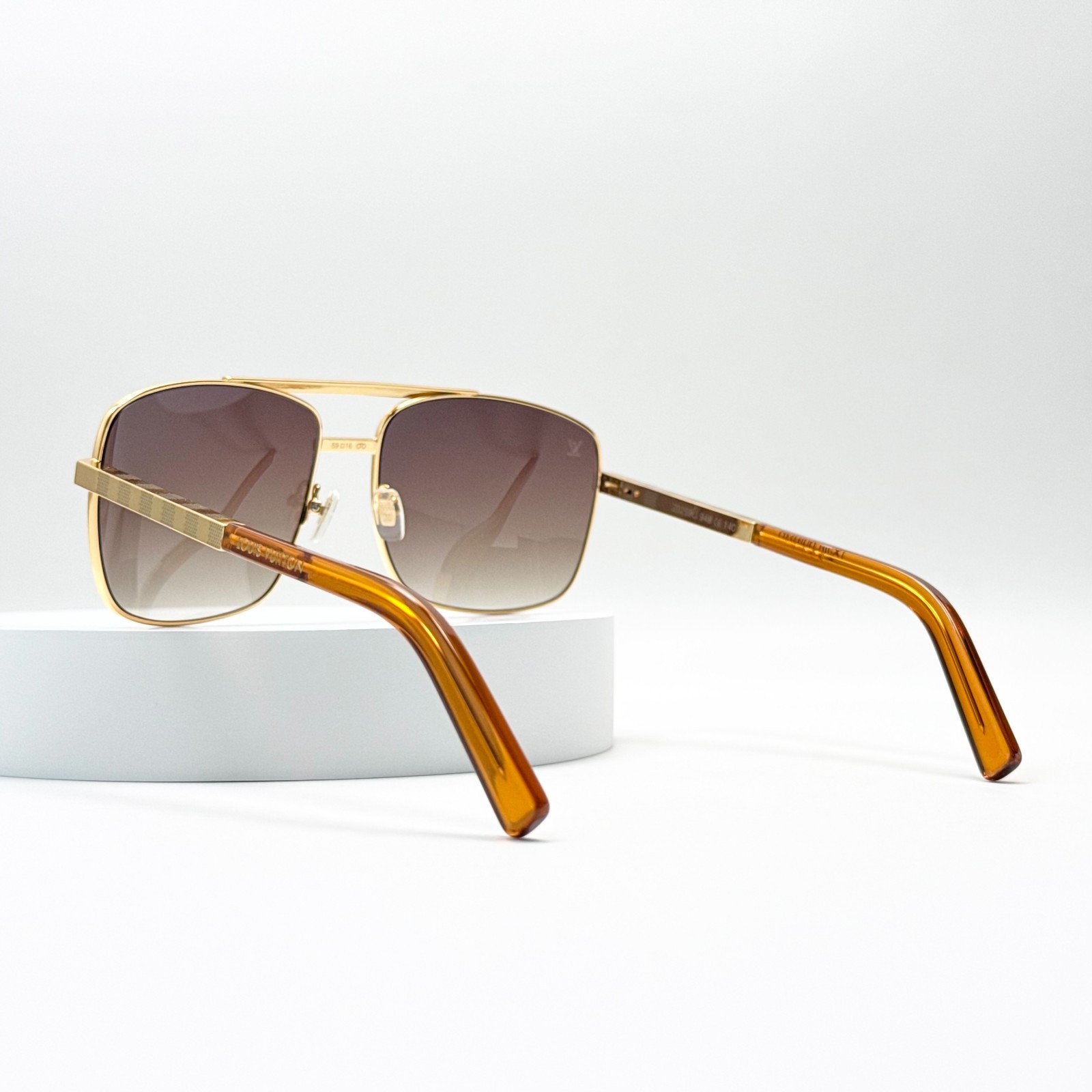 Louis Vuitton Attitude Z0259U Sunglasses Gold Frame Brown Lens Unisex 59-16-140