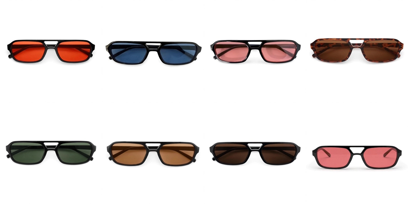 Retro Aviator Sunglasses Men Women – Vintage 70s Double Bridge UV400