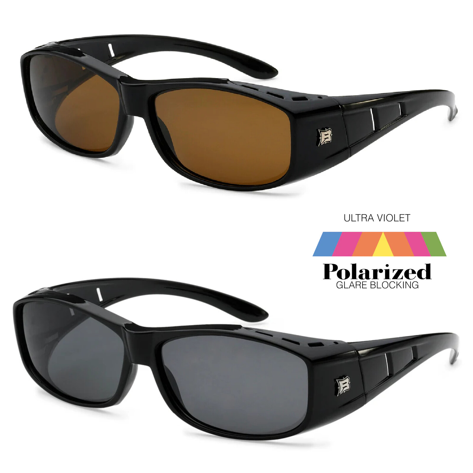 Medium POLARIZED Sunglasses FIT OVER Prescription RX Eye glasses for Men Women
