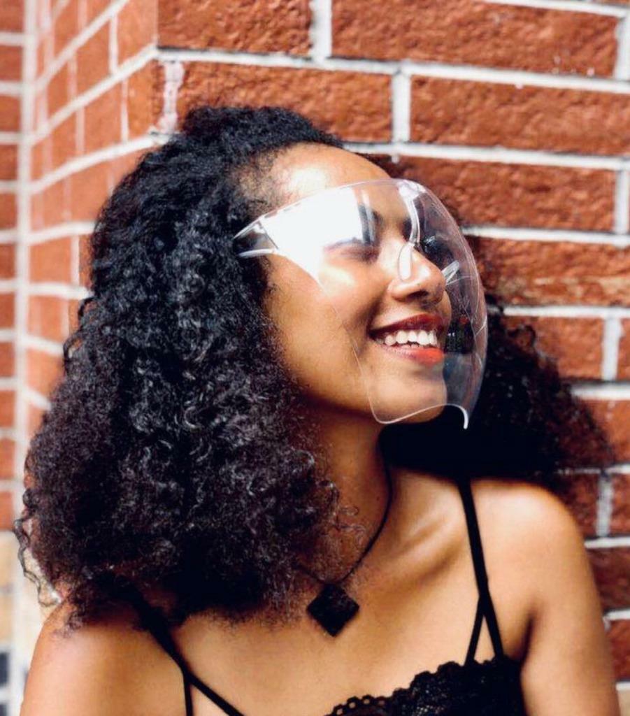 Oversized Bubble Face Shield Visor SUN GLASSES Protective Eyewear Anti Fog Lens